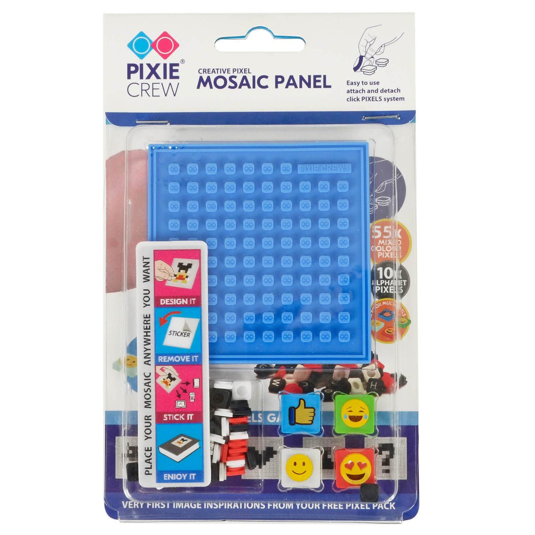 Pixie Crew Mosaic Panel Creative Design Pixels Sticky Back 8cm Blue