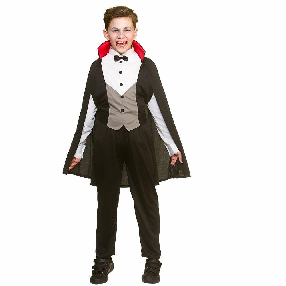 Bloodthirsty Vampire Childs Fancy Dress Costume Dracula Cape S