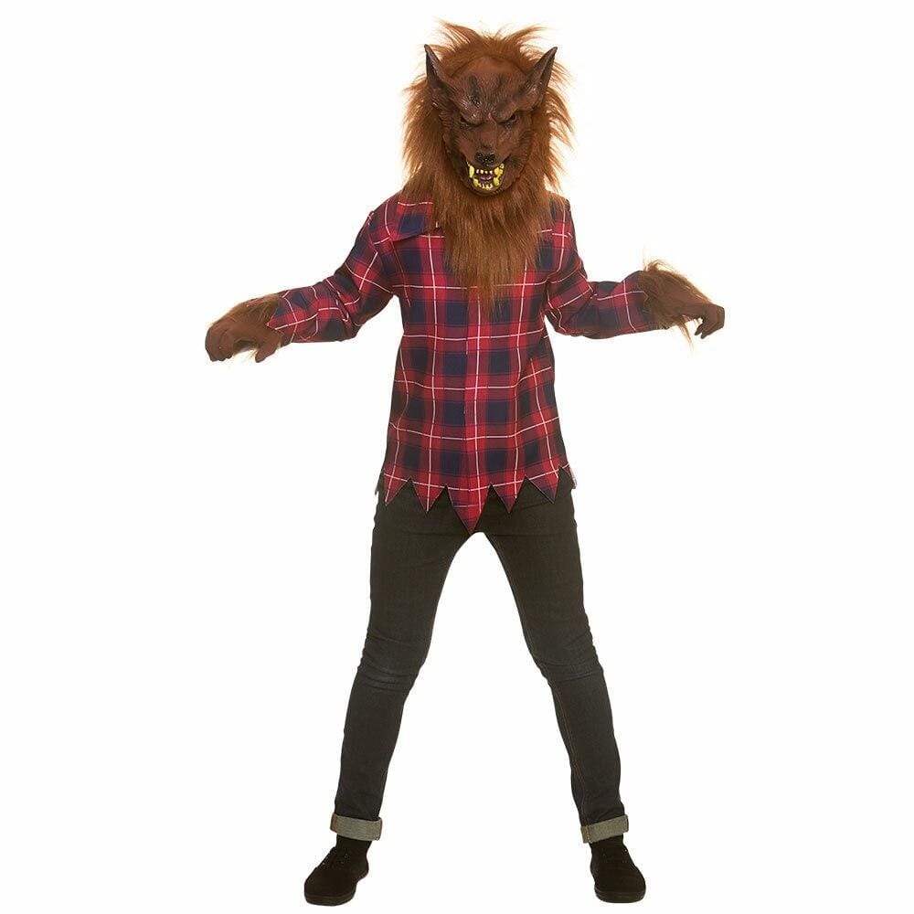 Werewolf Childs Fancy Dress Costume Halloween Mask Beast M