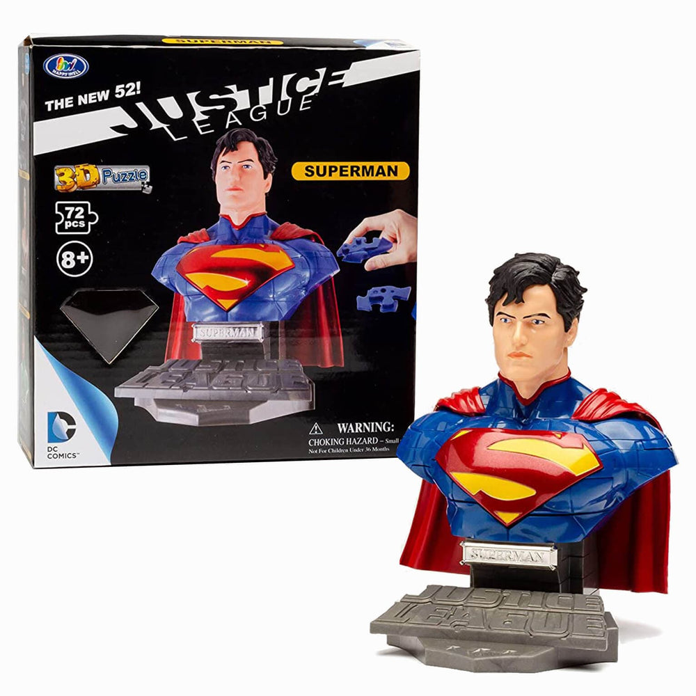 3D Jigsaw Puzzle DC Comics Superhero 72 Plastic Pieces Age 8+ Superman