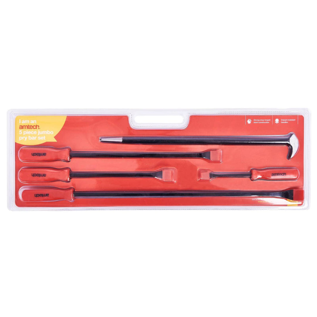 Amtech 5 Piece Jumbo Pry Bar Set Alloy Steel