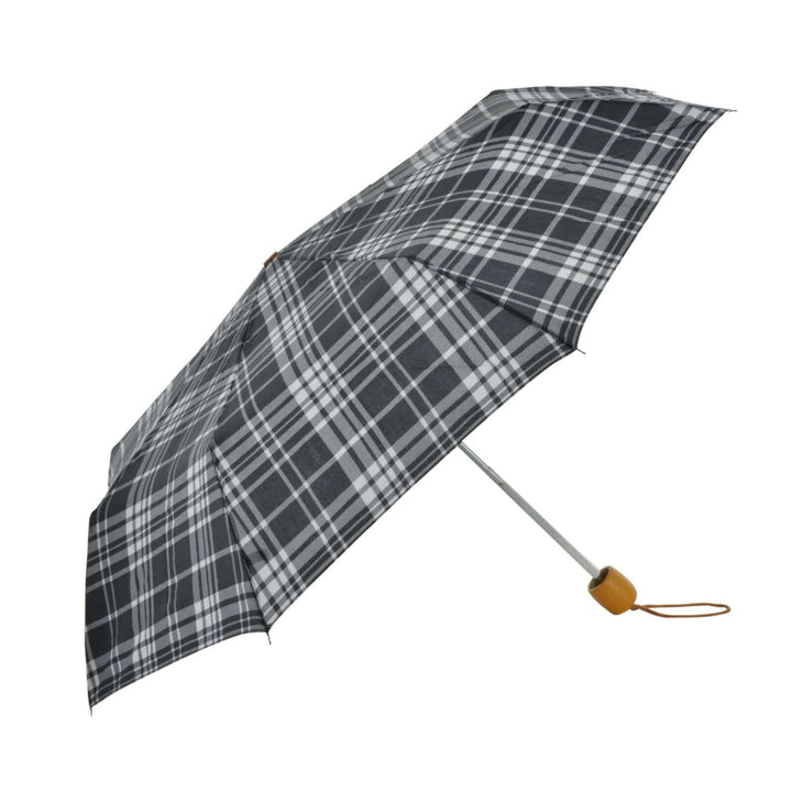 Drizzles Classic Tartan Supermini Umbrella Manual Brolly Black