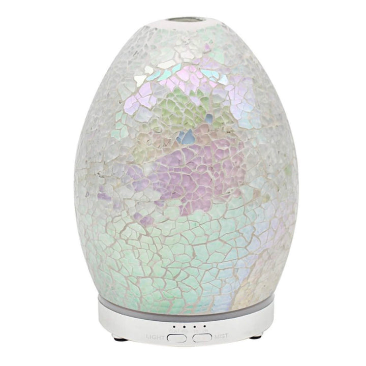 Aroma Humidifier Mosaic Egg Shape Colour Change LED Light 16cm