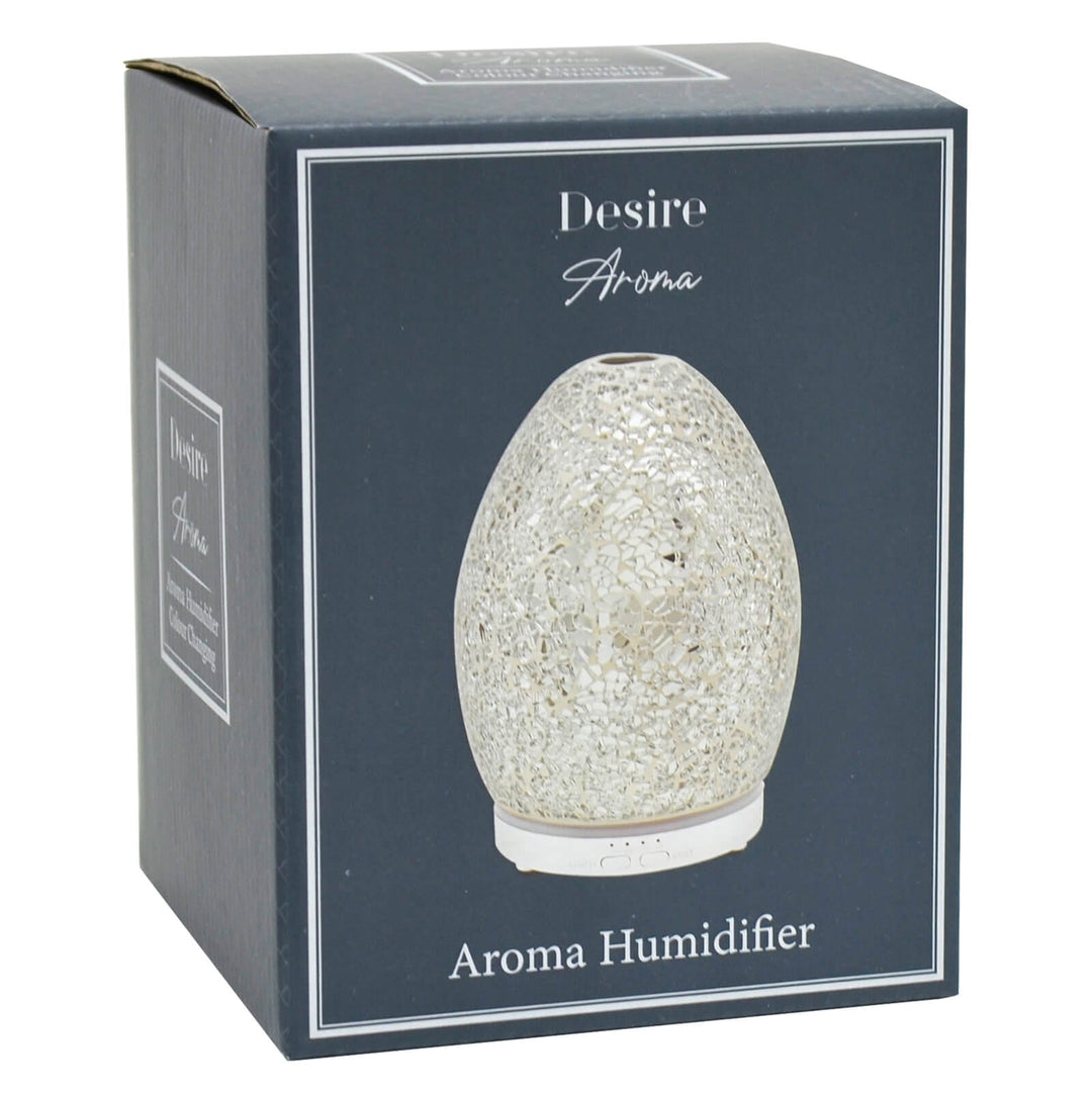 Aroma Humidifier Mosaic Egg Shape Colour Change LED Light 16cm