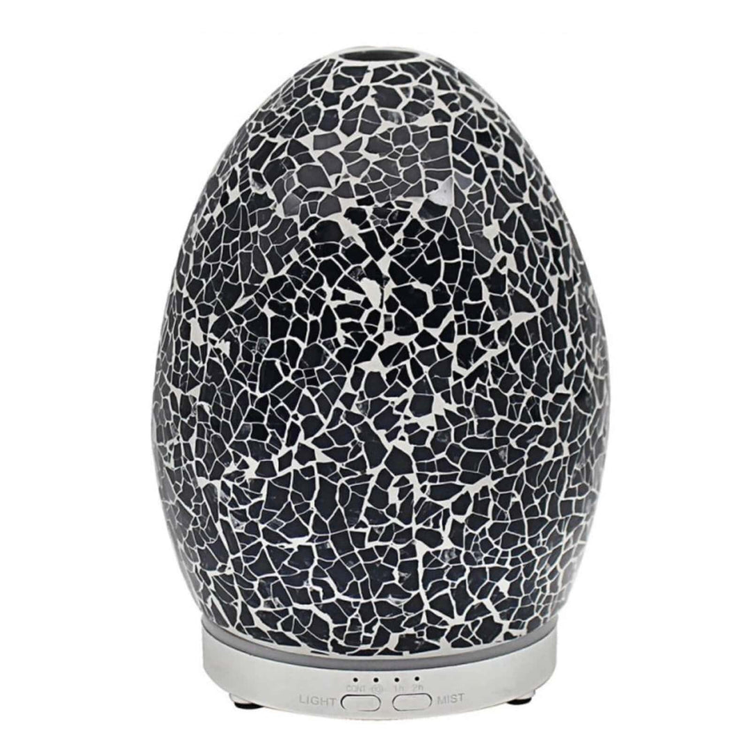 Aroma Humidifier Mosaic Egg Shape Colour Change LED Light 16cm