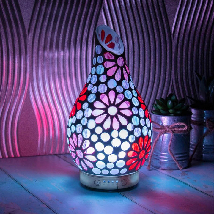 Desire Aroma Room Humidifier Floral Mosaic Colour Change Light