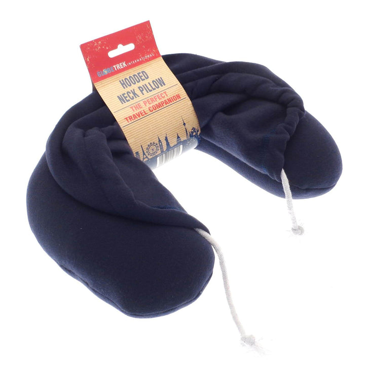 Hooded Neck Pillow Travel Cushion Plane Bus Holiday Navy