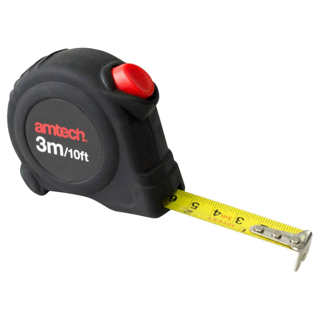 Amtech Self Locking Measuring Tape 3m/5m With Belt Clip 3m