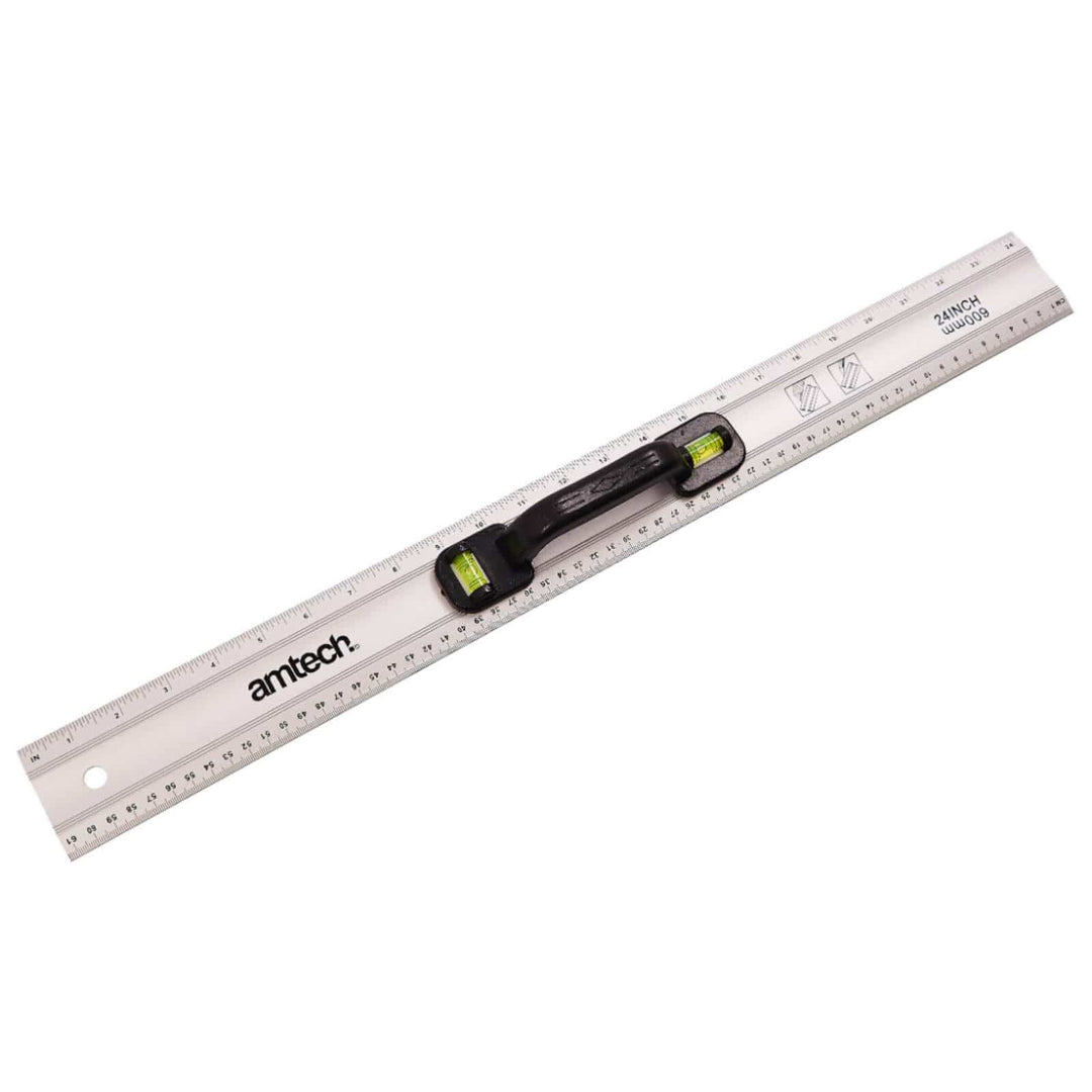 Amtech 24" Aluminium Ruler With Spirit Level