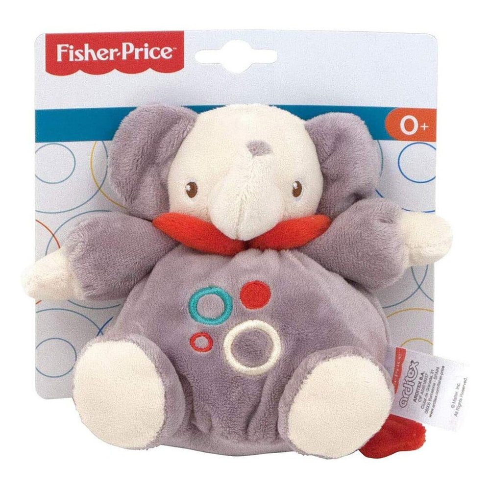 Fisher-Price Plush Animal Baby Soft Toy 6" Character Rattle Elephant