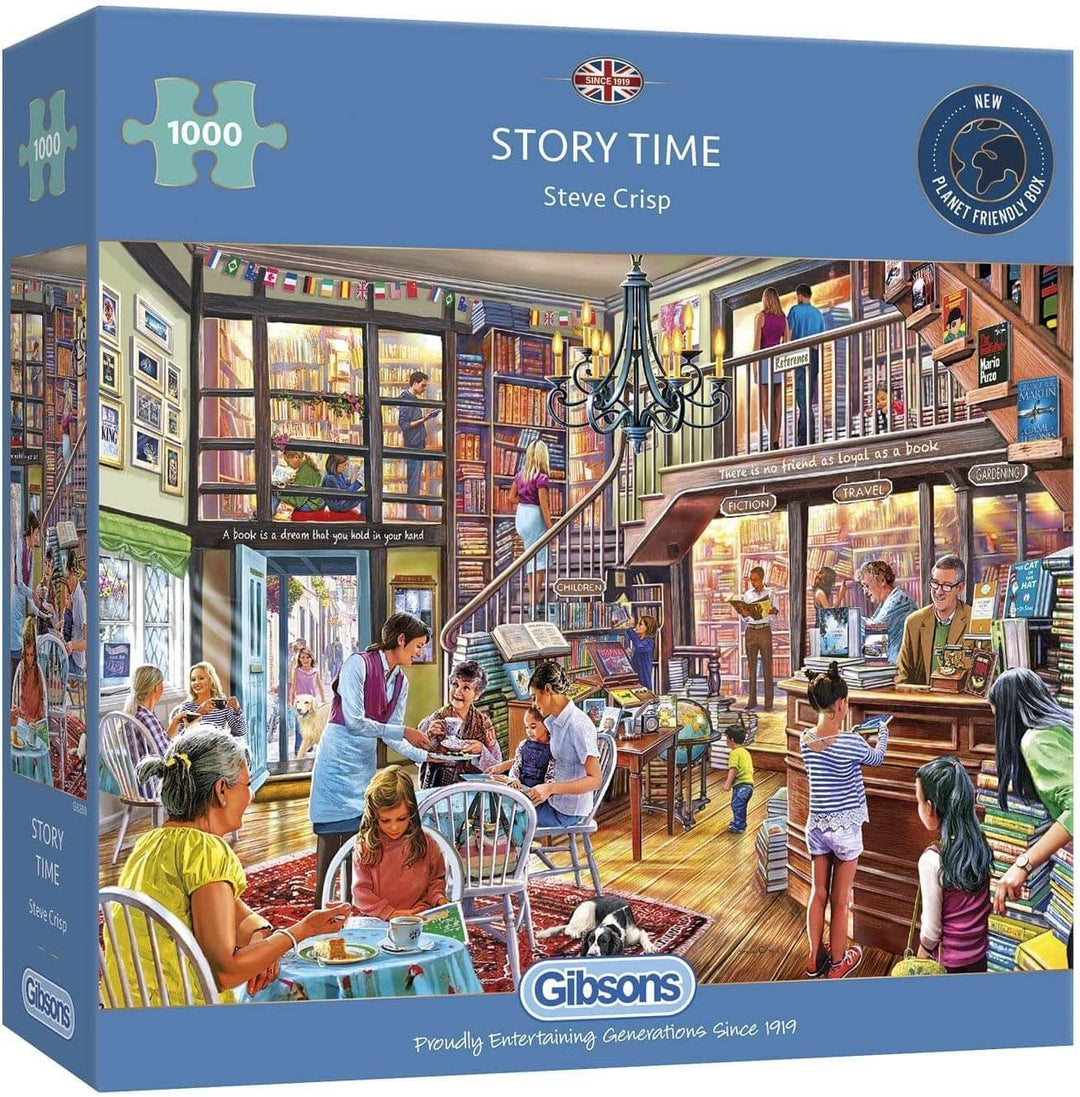 Story Time Jigsaw Puzzle Book Shop Children Cafe 1000 Pieces