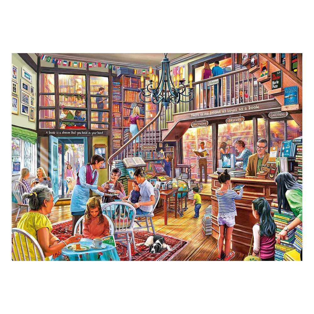 Story Time Jigsaw Puzzle Book Shop Children Cafe 1000 Pieces