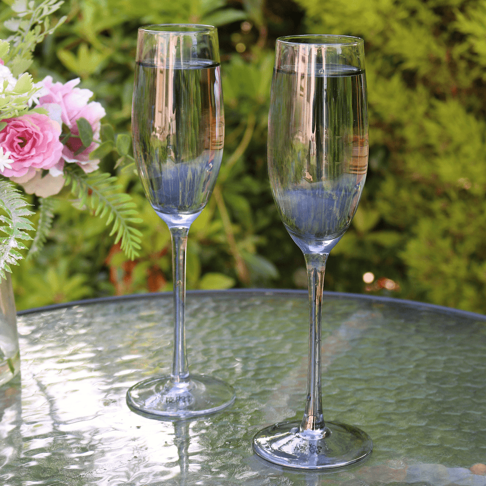 2pk Shimmer Iridescent Prosecco Glasses Grey/Pink/Blue