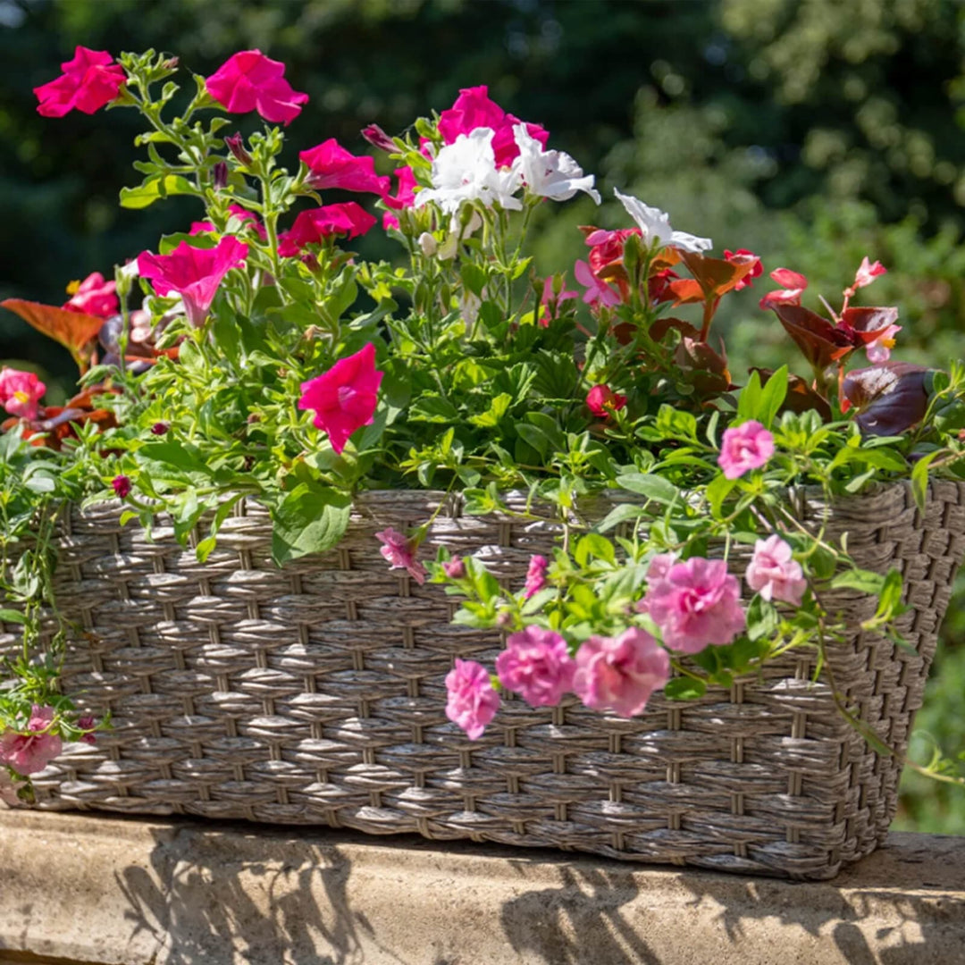 Mountain Grass Effect Grey Planter Basket Multi-Placement