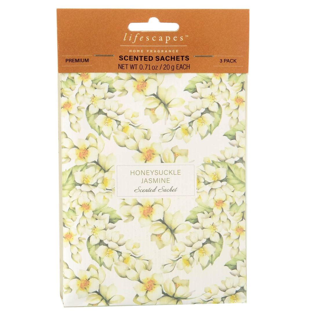 Pack Of 3 Scented Sachets Premium Home Fragrance Packets Honeysuckle Jasmine