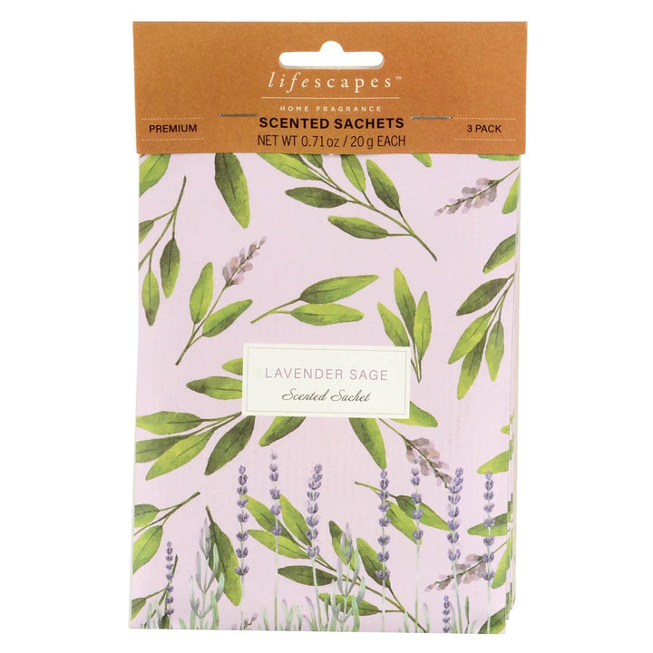 Pack Of 3 Scented Sachets Premium Home Fragrance Packets Lavender Sage