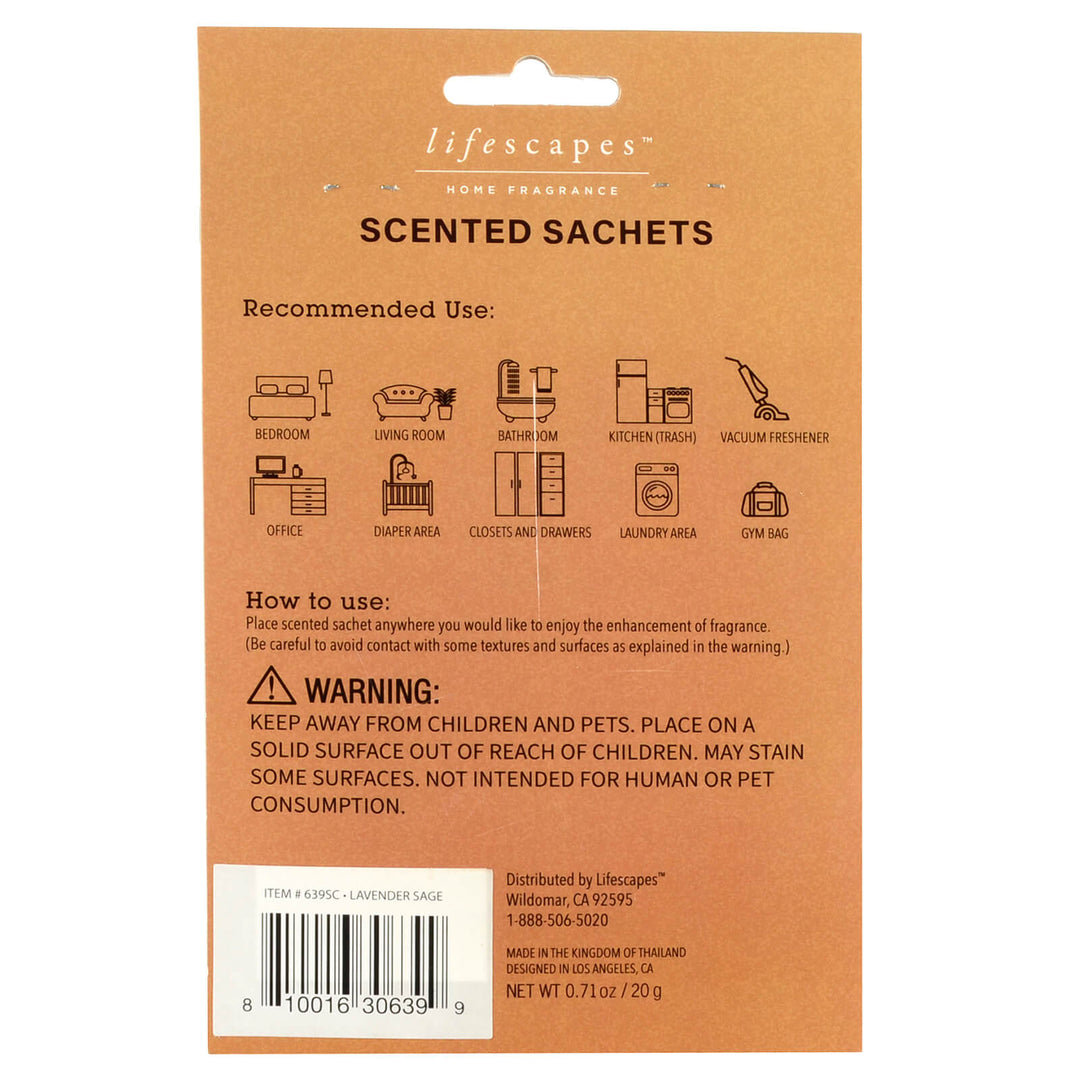 Pack Of 3 Scented Sachets Premium Home Fragrance Packets