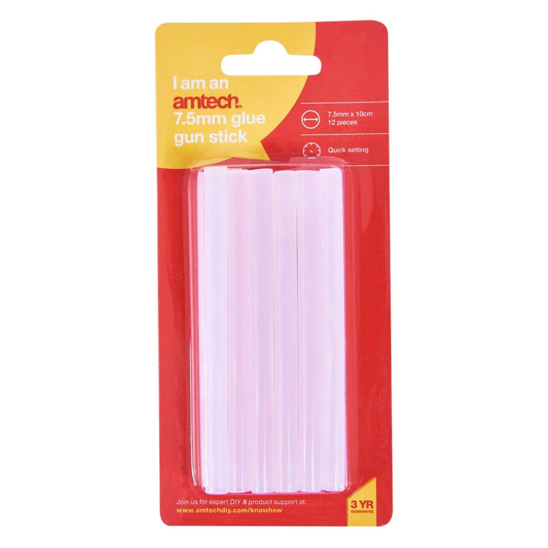 Amtech 12 Piece 7.5mm Glue Gun Sticks (Small)