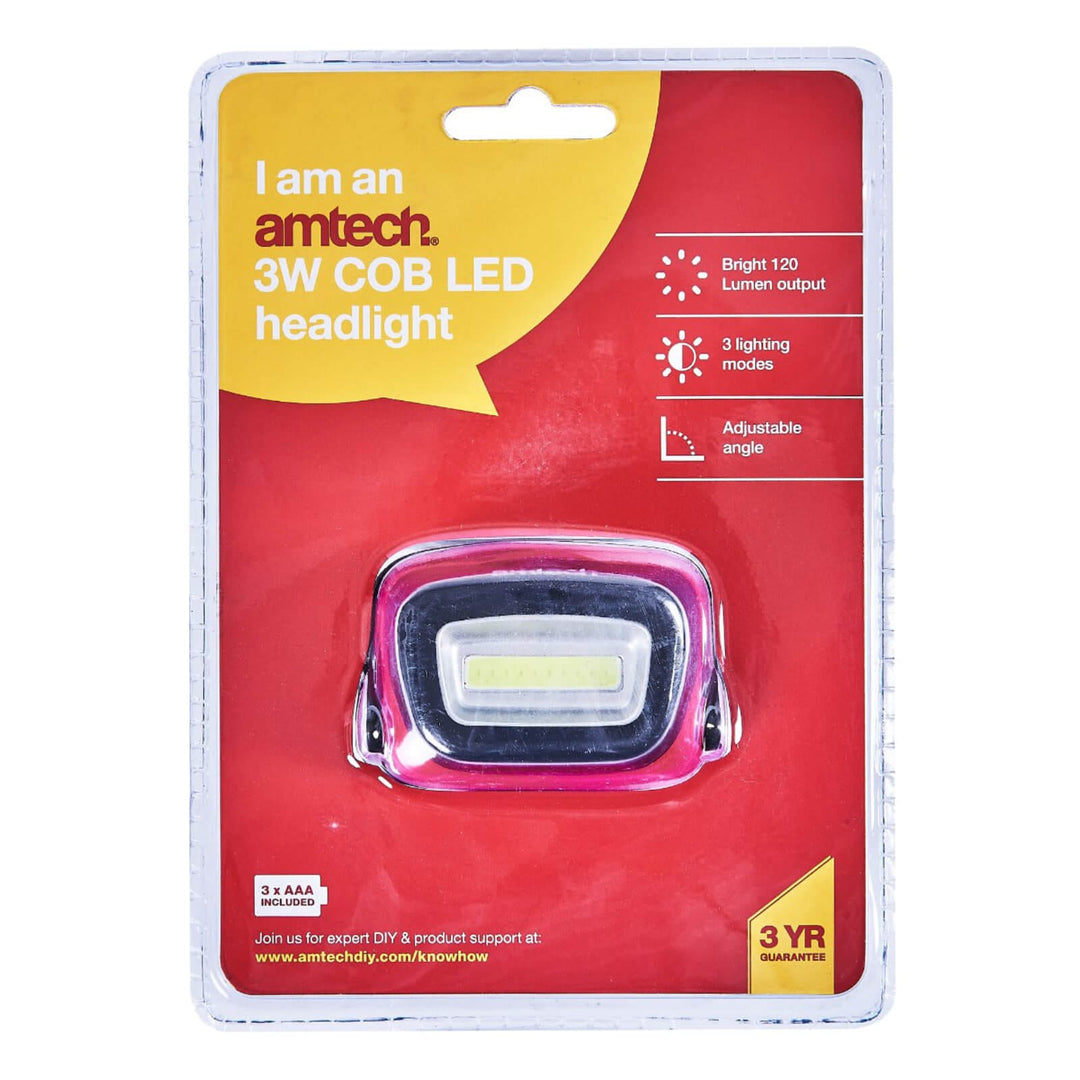 Amtech 3W COB LED Headlight