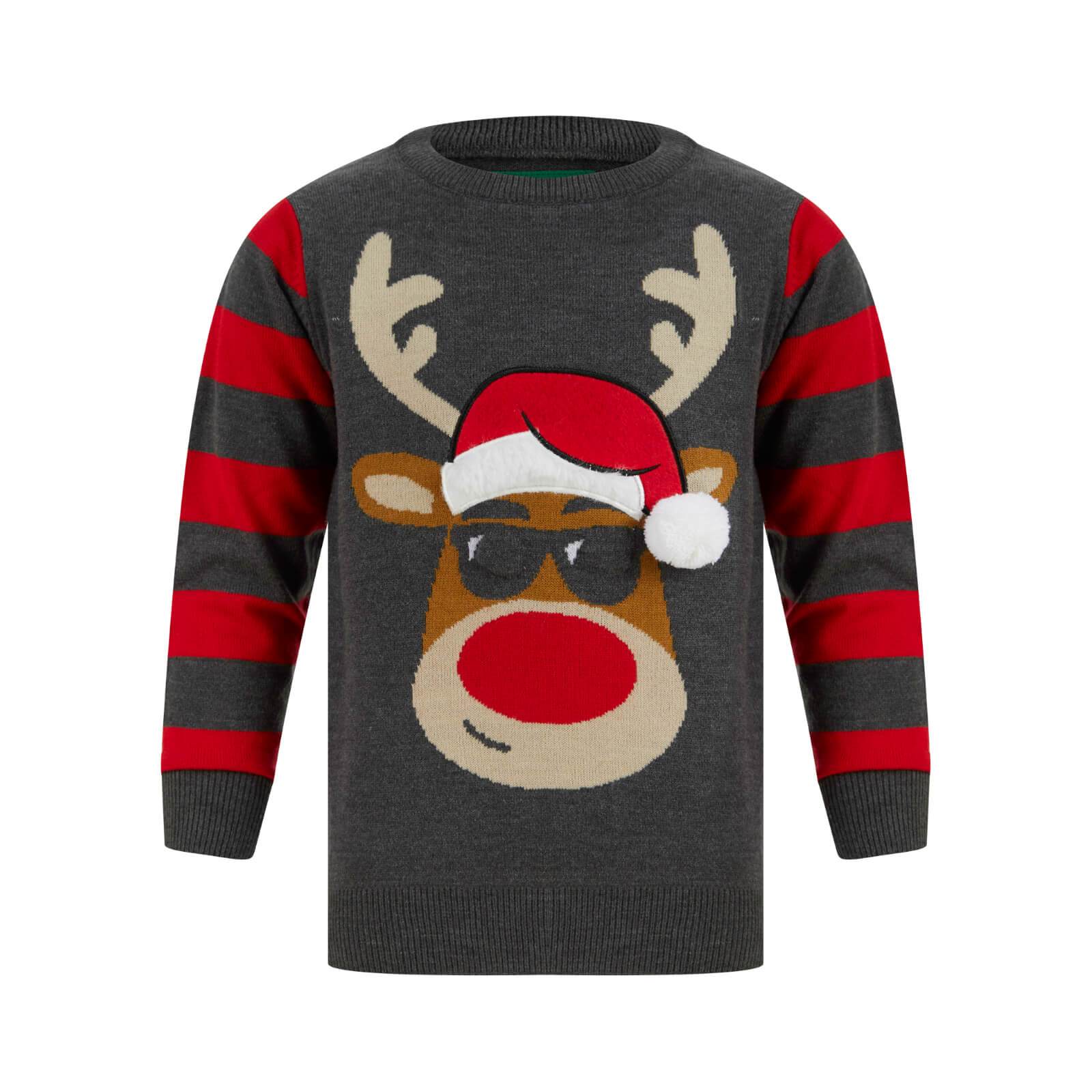 Kids christmas jumper with lights best sale