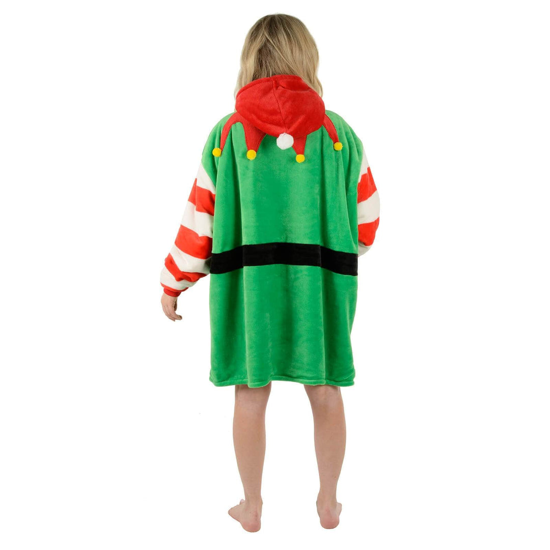 Adults Christmas Hoodie Blanket Unisex Oversized Fleece Top