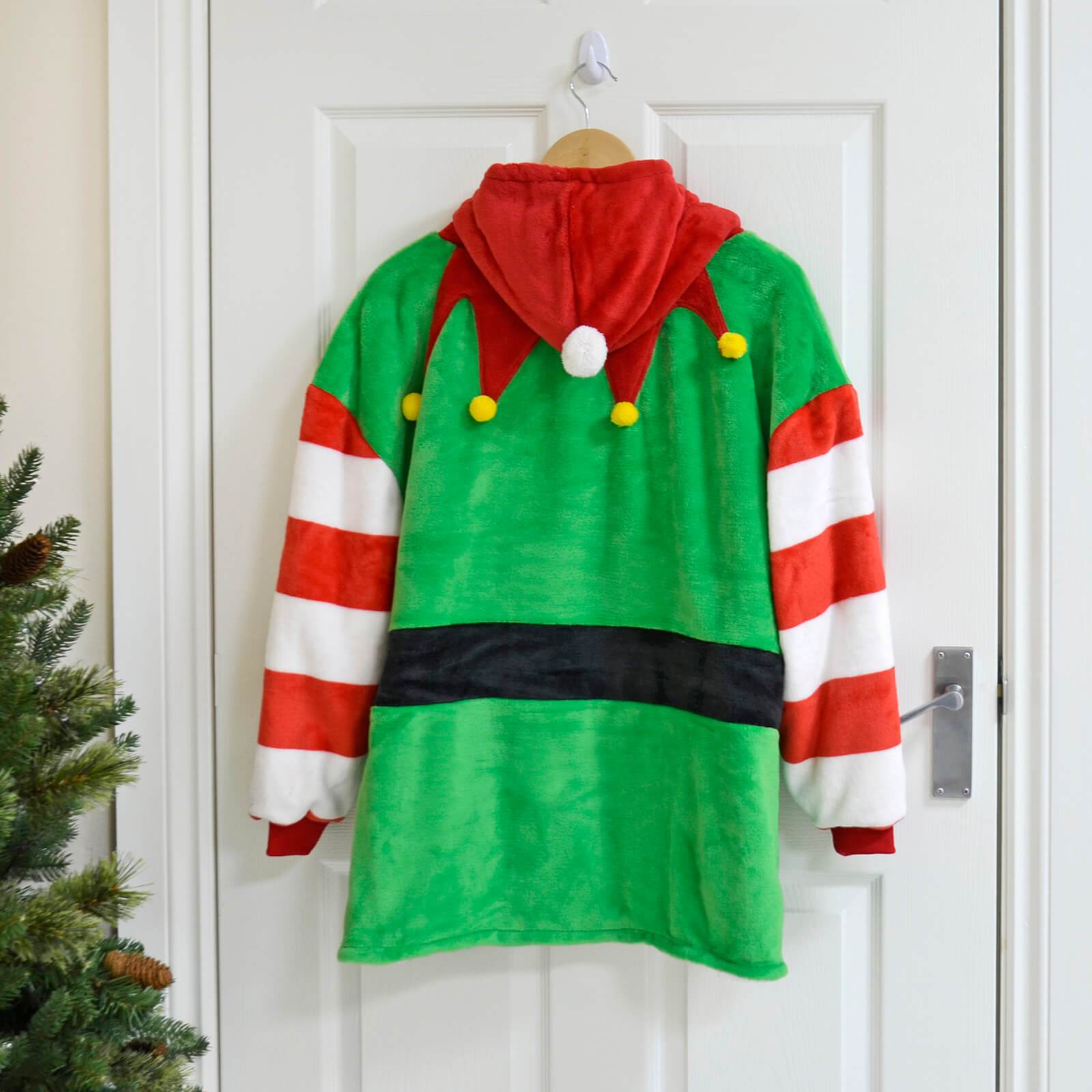 Buy Kids Christmas Elf Hoodie Blanket Fleece Top XS Stock XS Stock