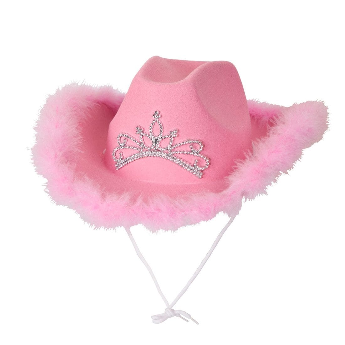 Adult Texan Cowboy Hat With Pink Feather Trim Accessory – XS-Stock.co.uk