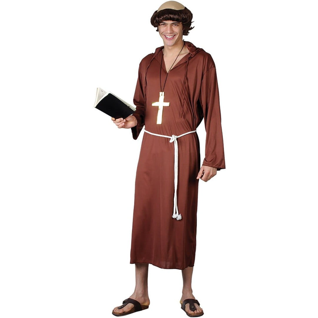 Mens Monk Of The Abbey Religious Halloween Costume L