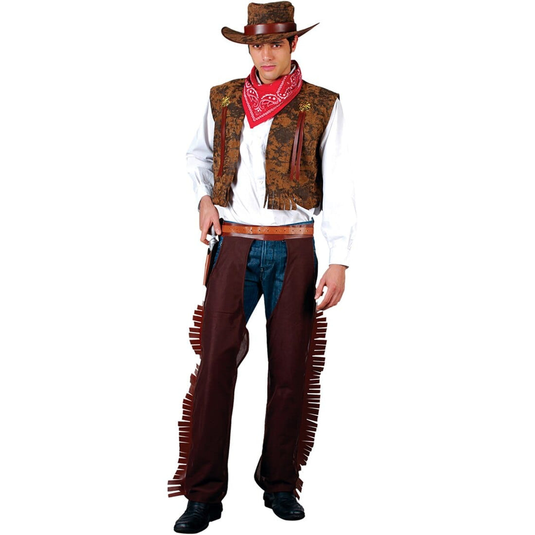 Mens Western Cowboy Fancy Dress Party Halloween Costume L