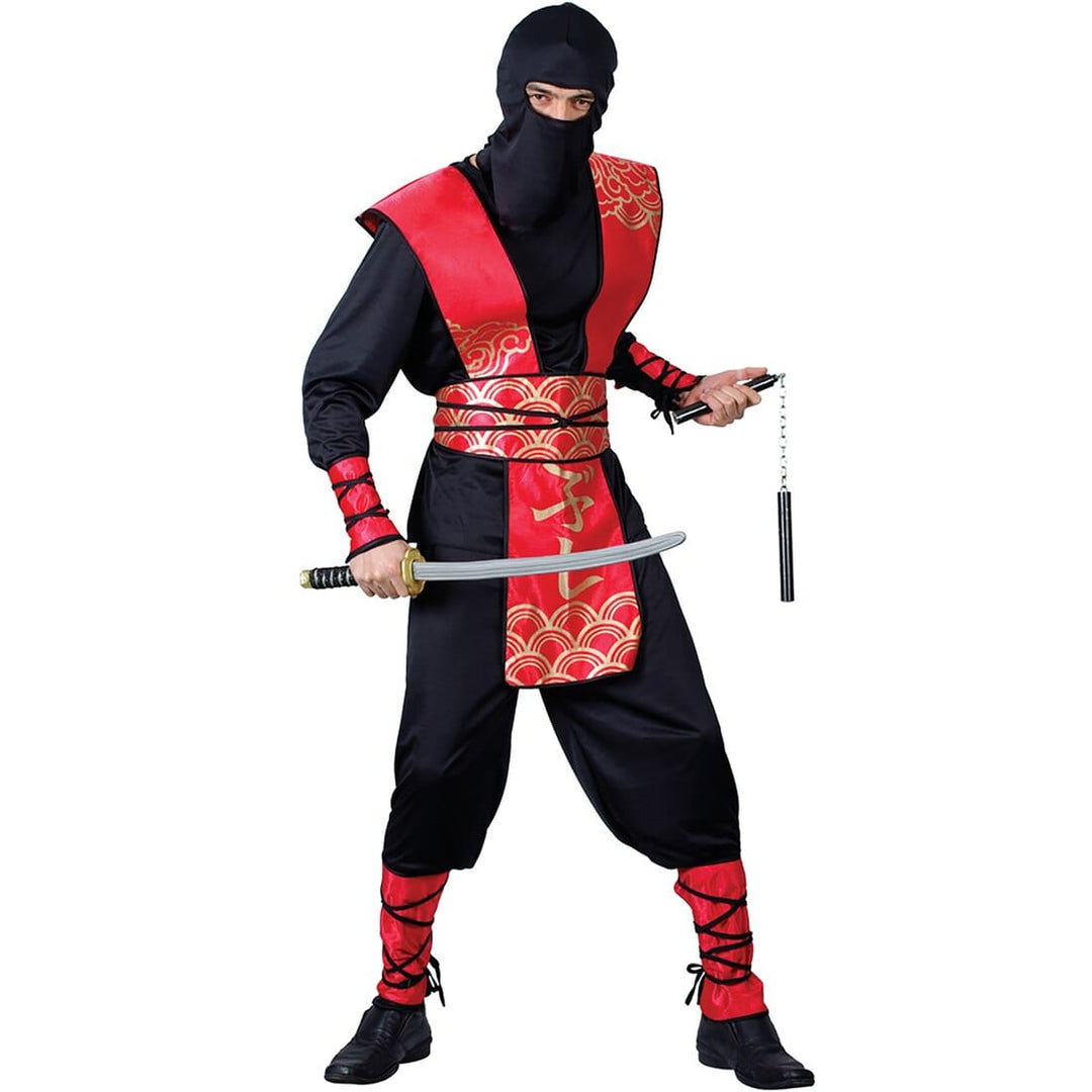 Mens Ninja Master Martial Arts Fancy Dress Halloween Costume L