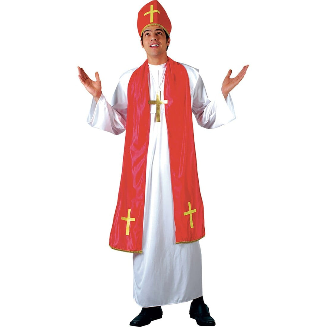 Mens Pope Holy Cardinal Fancy Dress Halloween Costume One Size