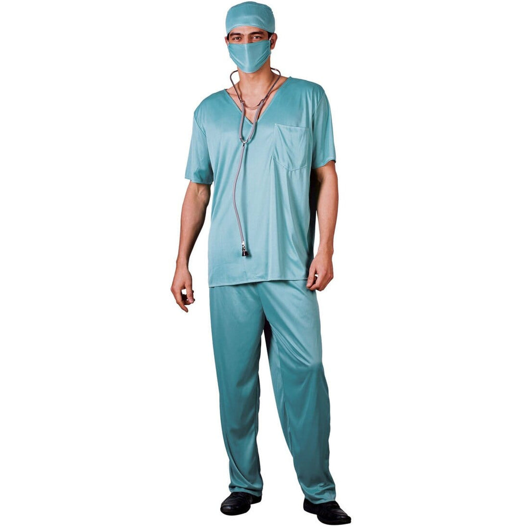 Mens ER Surgeon Doctor Fancy Dress Halloween Costume L