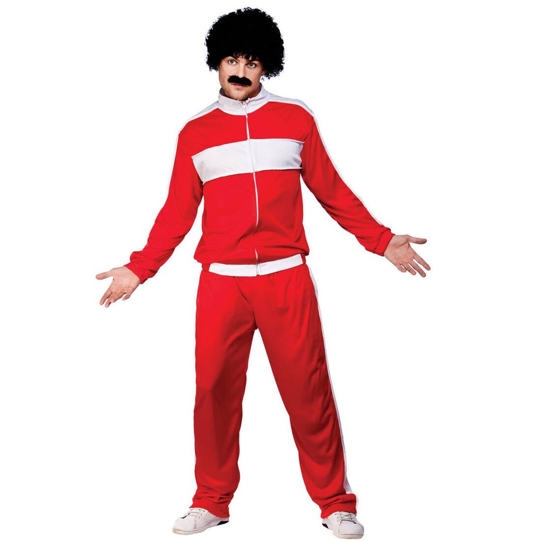 Mens 80s Liverpool Scouser Tracksuit Halloween Costume One Size