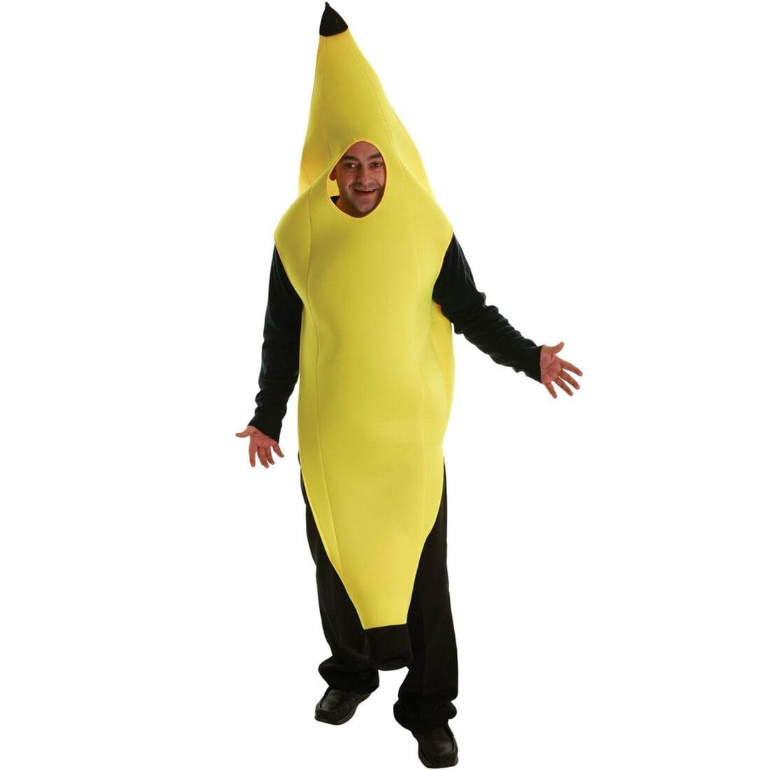 Adults Banana Man Fancy Dress Halloween Costume One Size