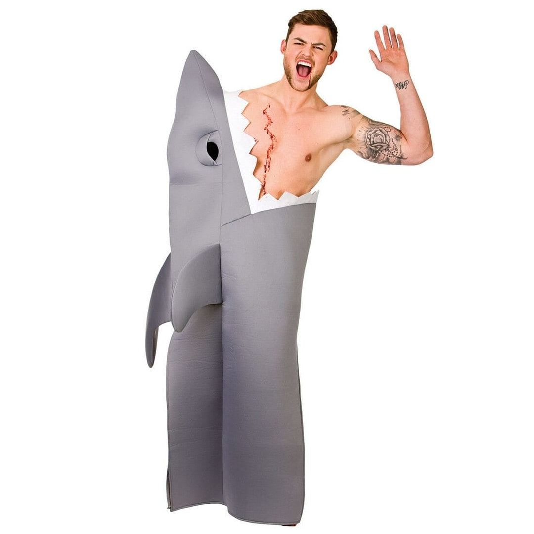 Funny Shark Adults Fancy Dress Halloween Stag Party Fun Costume