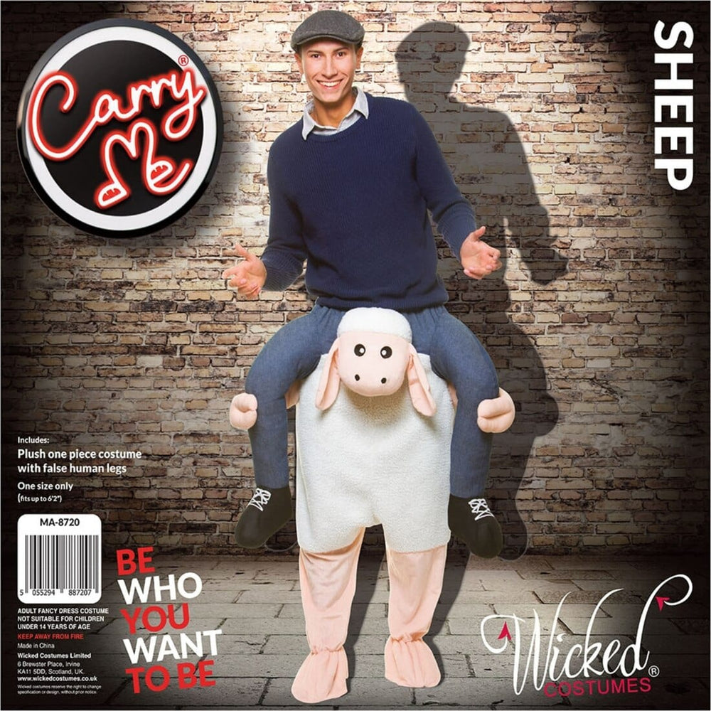 Adults Carry Me Sheep Costume Halloween Fancy Dress