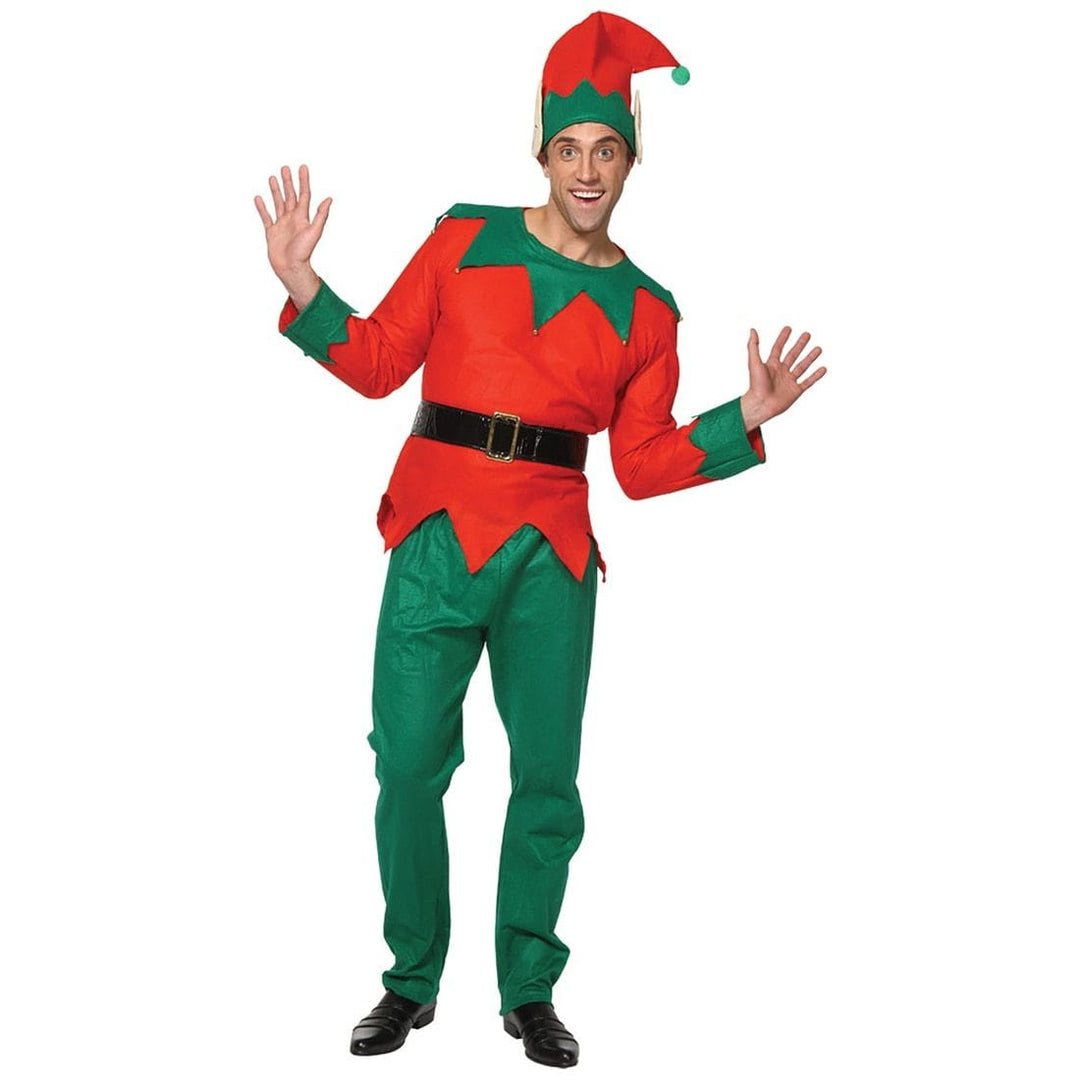 Mens Christmas Elf Santa's Little Helper Costume One Size