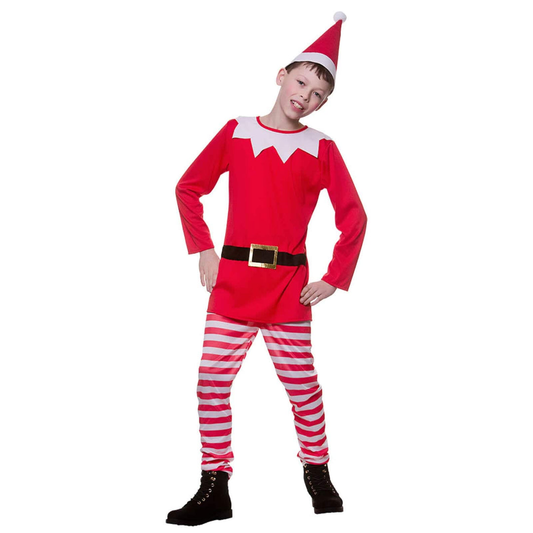 Kids Naughty Elf Halloween Xmas Fancy Dress Costume S (3-4 years)