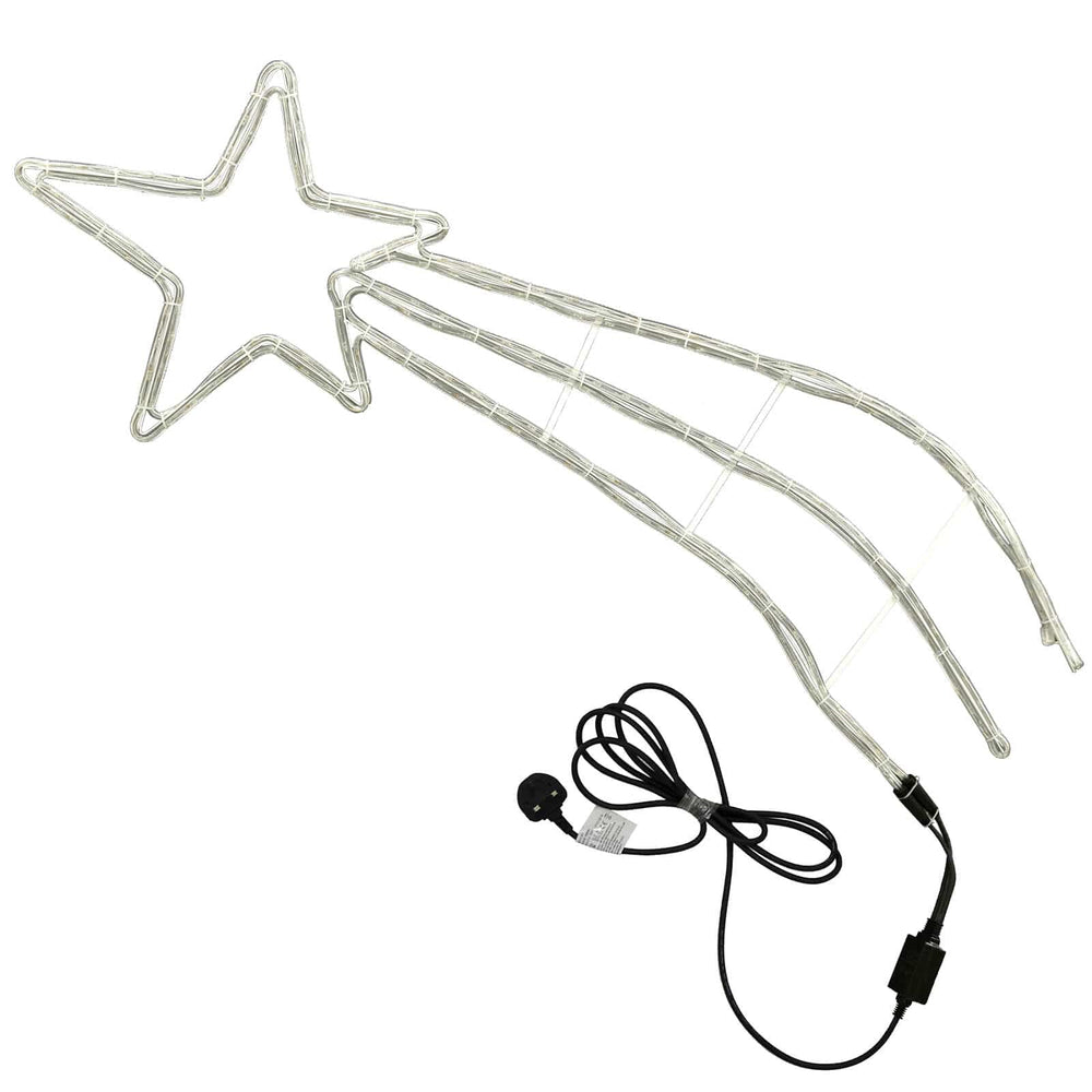 LED Rope Light Blue/White Shooting Star Decoration