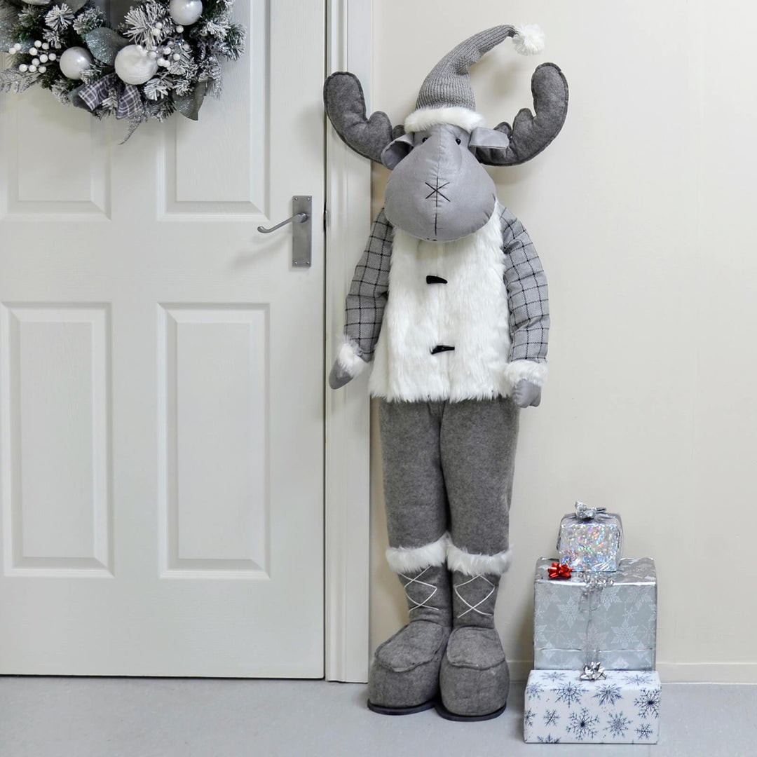 Large 138cm Standing Reindeer Christmas Novelty Decoration