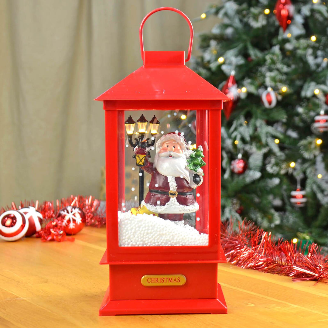 Christmas Snowing Singing Lantern Let It Snow Santa/Snowman