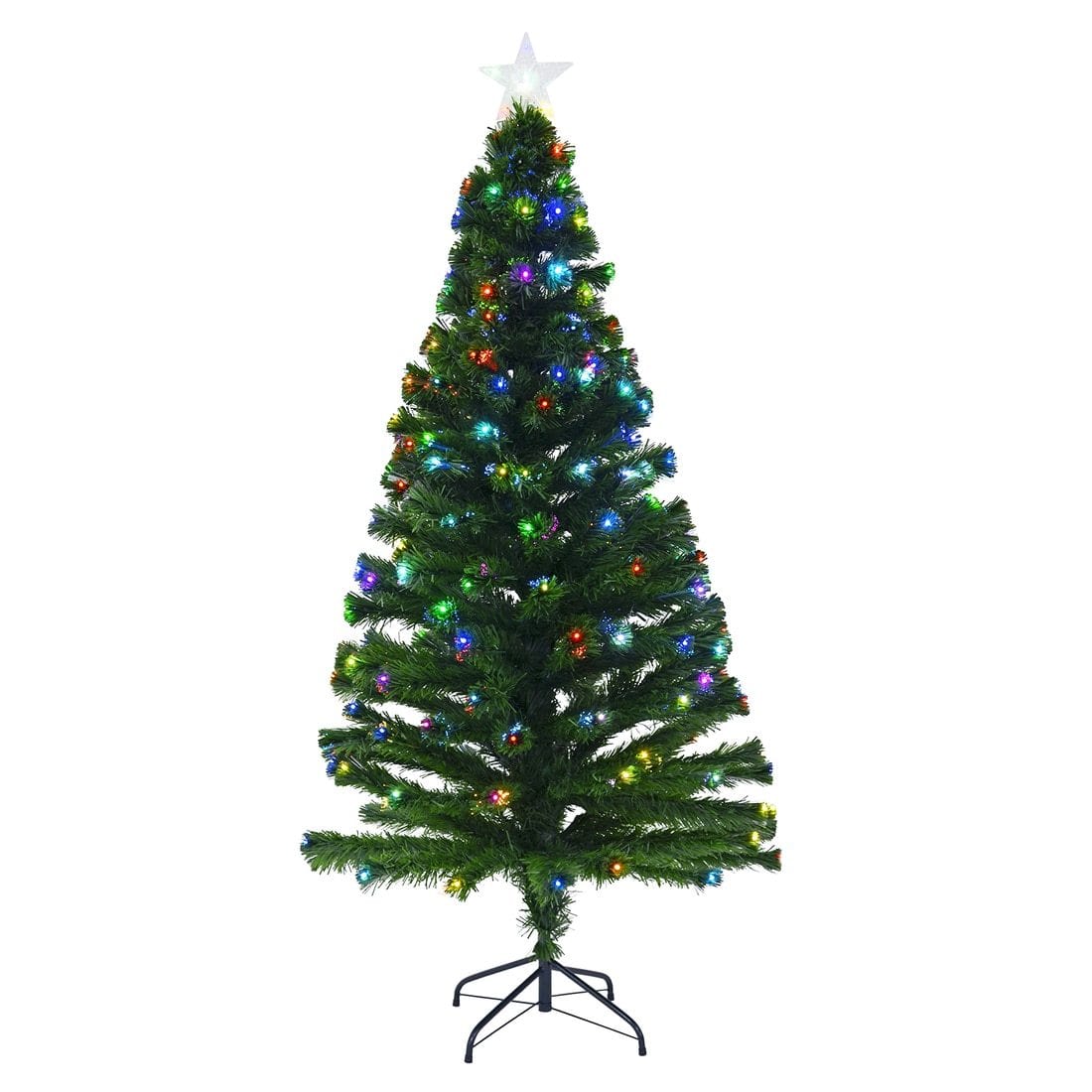 6ft Multi Colour Fibre Optic Pencil Tree With Star Topper – XS-Stock.co.uk