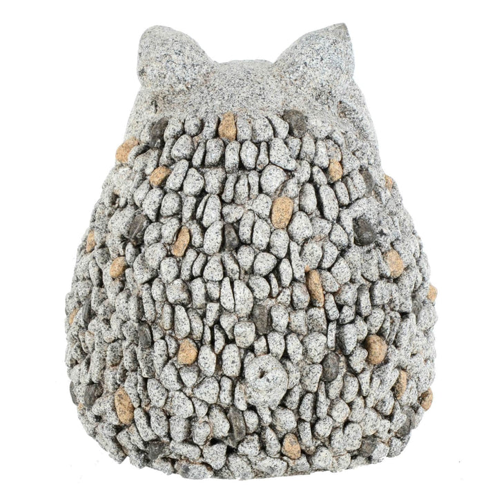 Sitting Animal Garden Ornament Grey Beige Mosaic Body 29cm