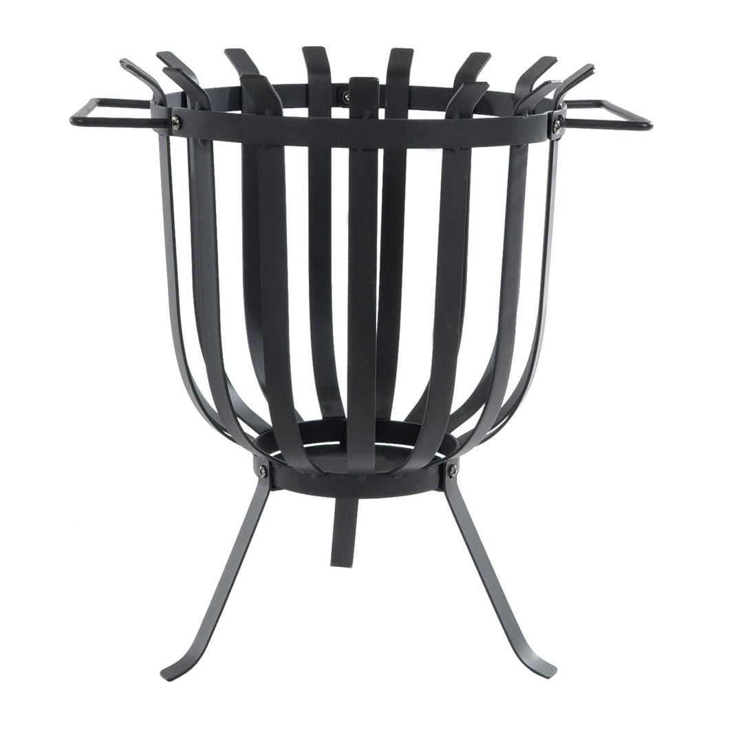 Azuma Tana Log Burner Patio Fire Pit Black Steel Brazier