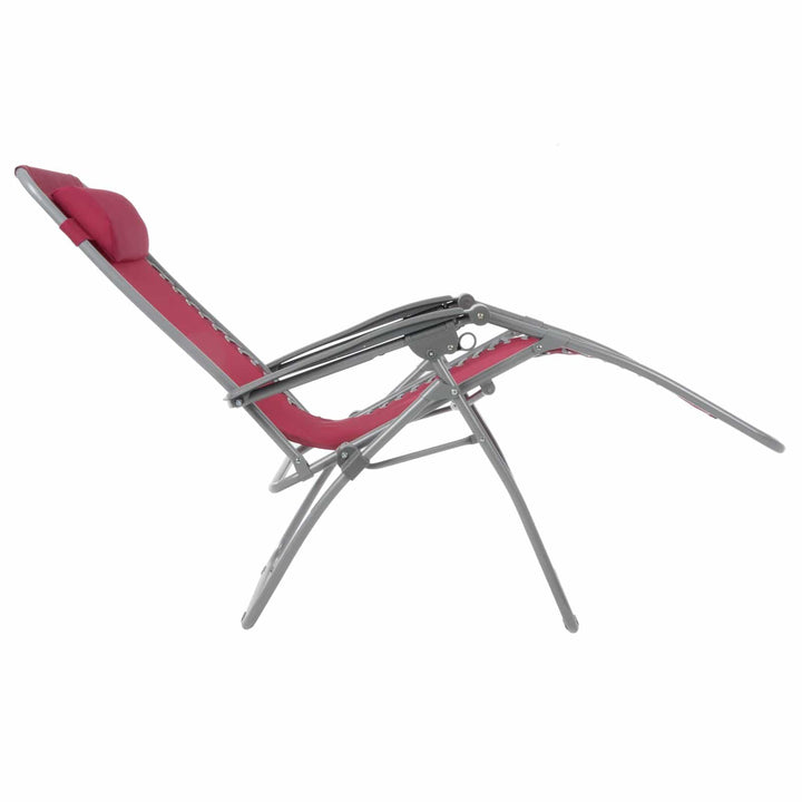 Garden Recliner Chair Persian Red Zero Gravity Relaxer Texteline