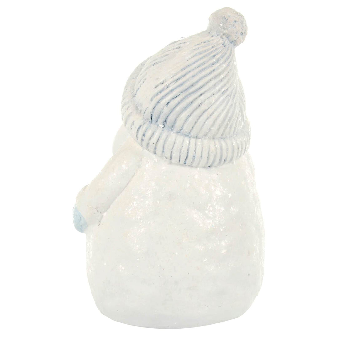 Light Up Christmas Decoration Ceramic White Blue Glitter Figure 37cm