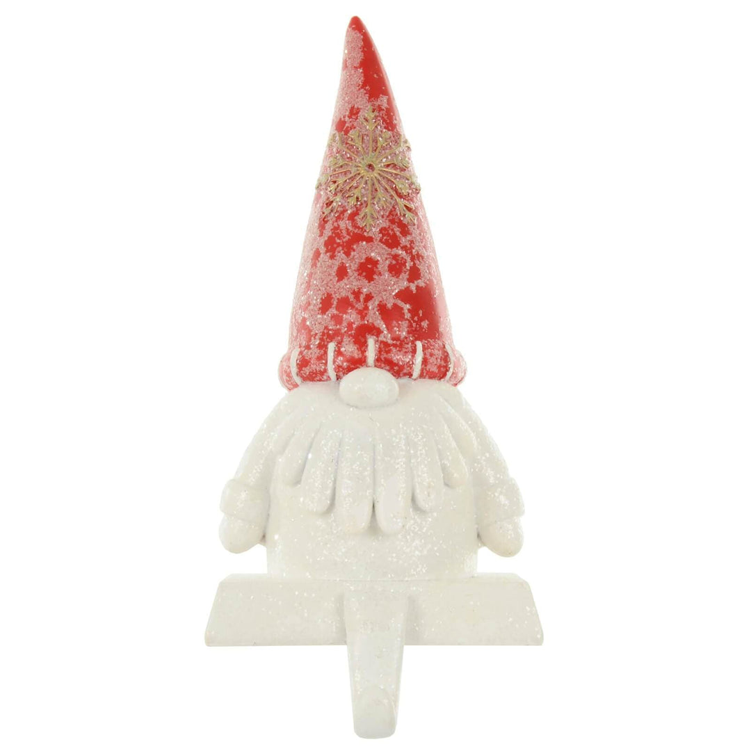 Novelty Gonk Christmas Stocking Hanger Santa Gnome Glitter