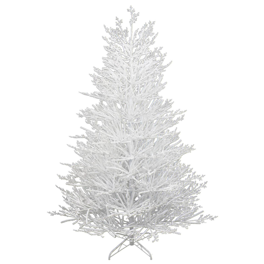 180cm White Snowy Twig Tree With White Metal Base