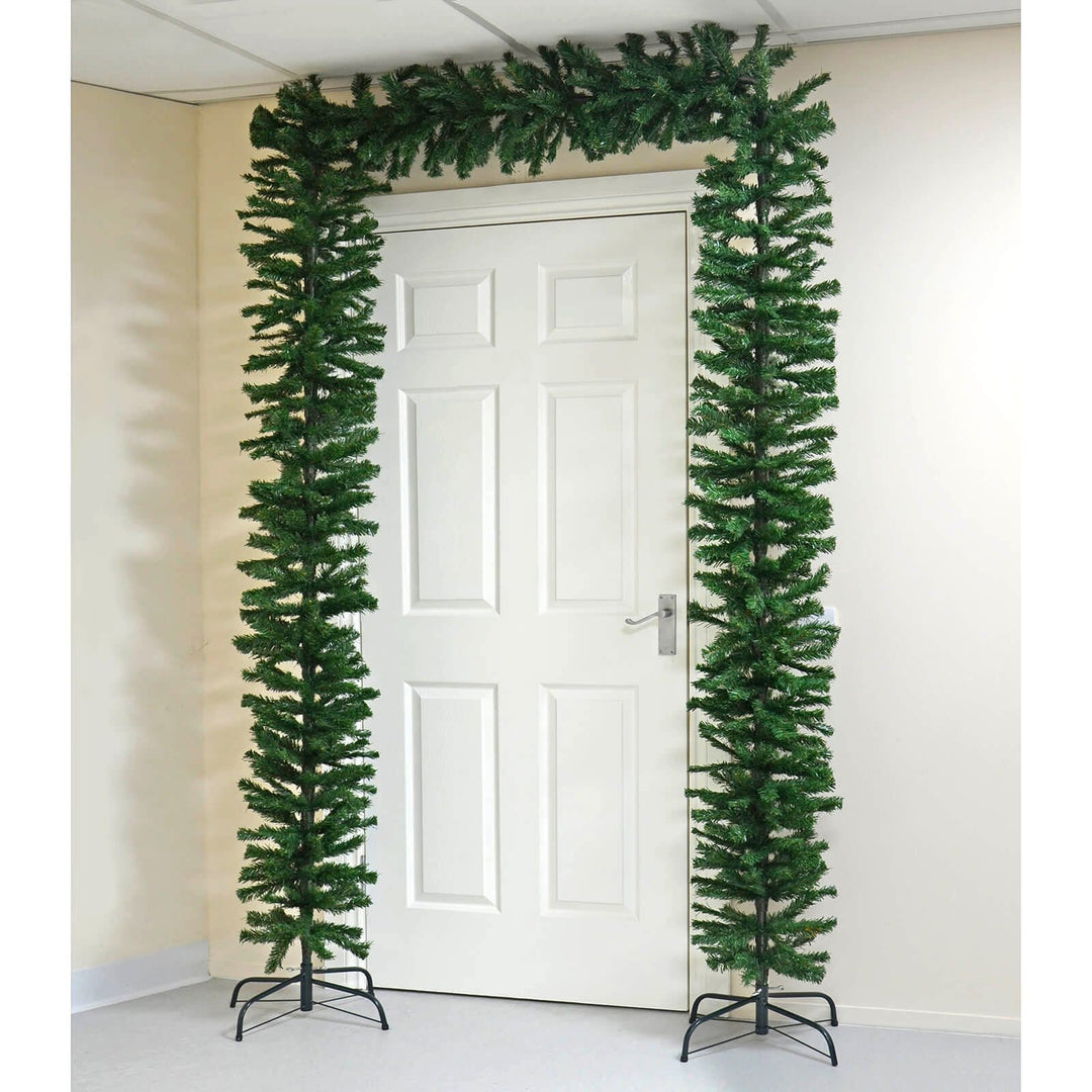 240cm Traditional Green Christmas Tree Arch 2 Sizes