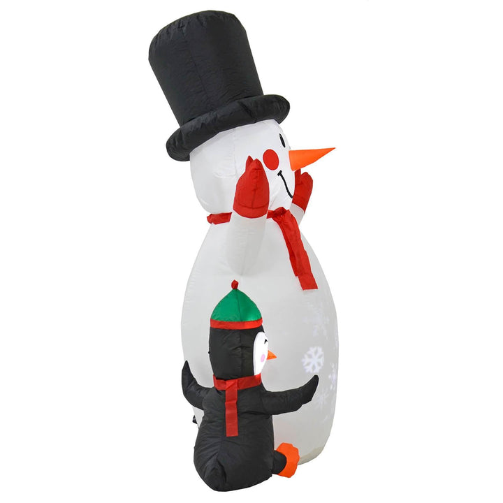 6ft Light Up Inflatable Snowman Penguins Snowflakes